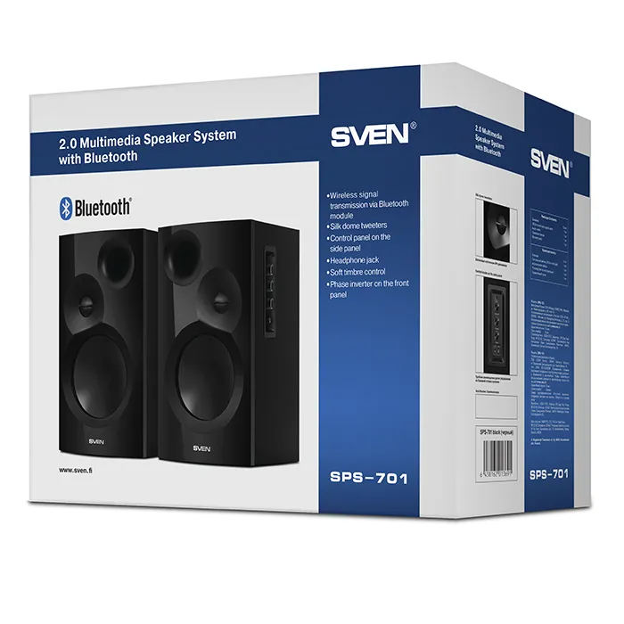 Boxe pentru calculator 2.0 SVEN SPS-701, Negru