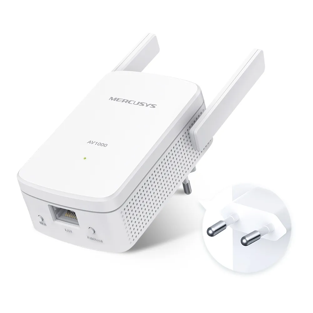 Wi-Fi + Powerline adapter MERCUSYS MP510 KIT, AV1000, 1000 Mbps, Alb