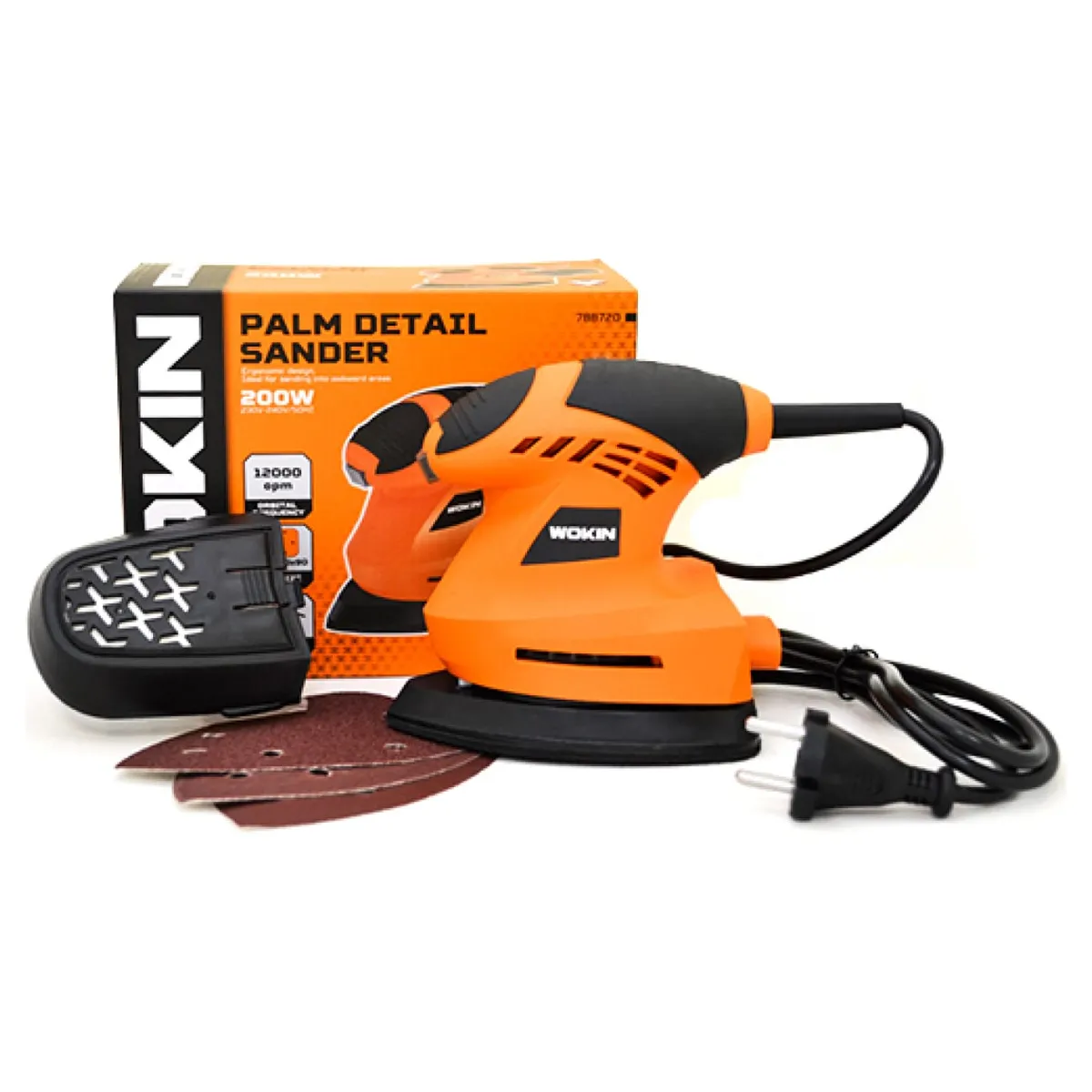 Mașină de șlefuit cu delta Wokin 230-240 V, 200 W, 140x140x90 mm.