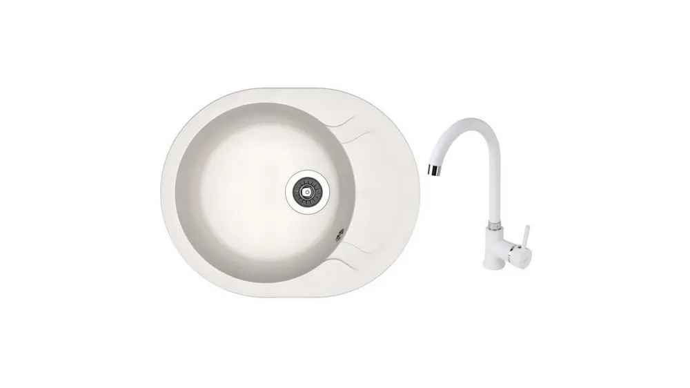 SET chiuveta Dr Gans Berta 580 + SanDonna F 7073 alb 