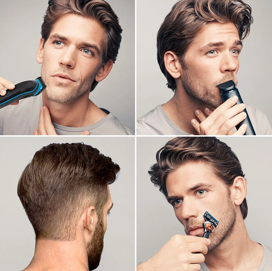 Trimmer pentru bărbați Braun MGK5045, Negru | Albastru