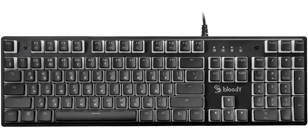 Tastatură Bloody S510R, Cu fir, Pudding Black