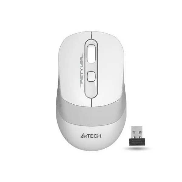 Mouse Wireless A4Tech FG10, Alb/Gri