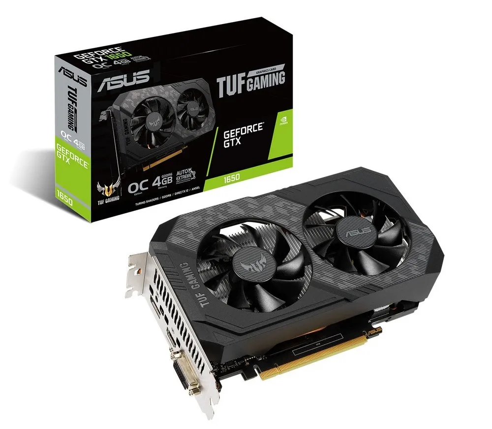 Placă Video ASUS TUF-GTX1650-O4GD6-P-GAMING,  4GB GDDR6 128bit