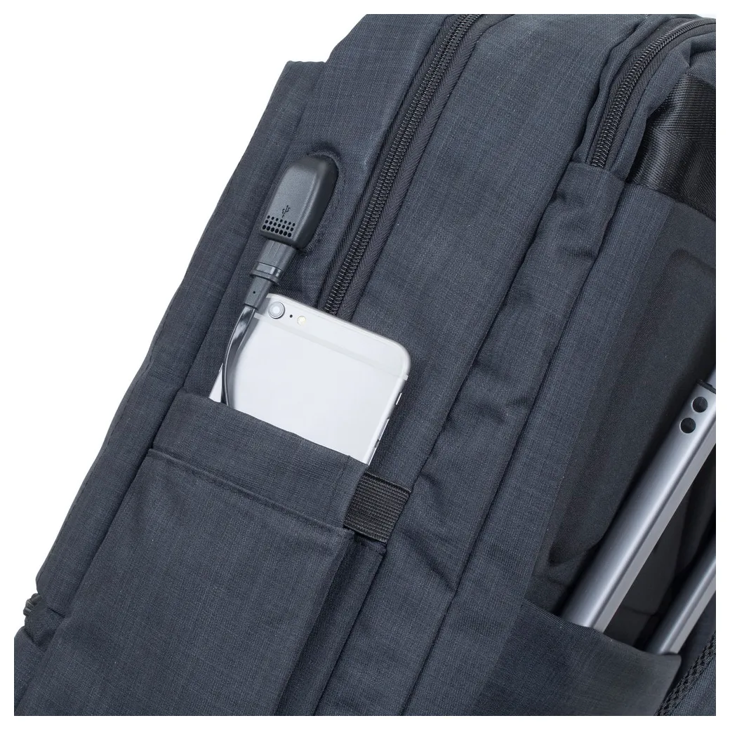 Rucsac pentru Laptop RivaCase Biscayne, 17.3", Poliester, Negru