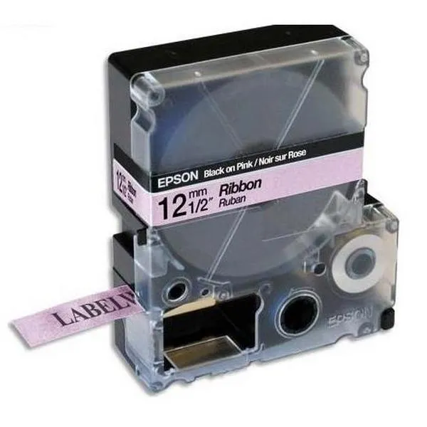 Cartuş de bandă Epson LK-4PBK, 12 mm x 5 m