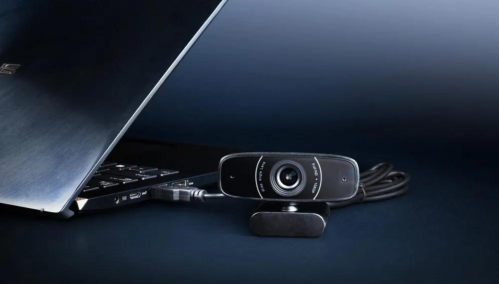 Cameră Web ASUS C3, Full-HD 1080P, Negru