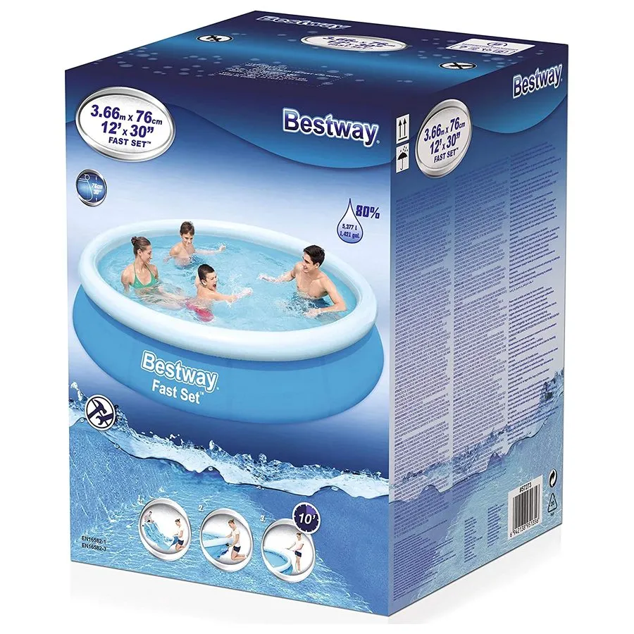 Piscină gonflabilă Bestway Fast Set, 6050L, Albastru/Alb, 57273