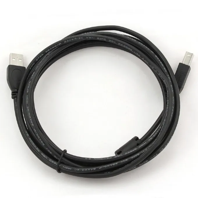 Cablu de comunicație Cablexpert CCF-USB2-AMBM-10, USB Type-A/USB Type-B, 3m, Negru