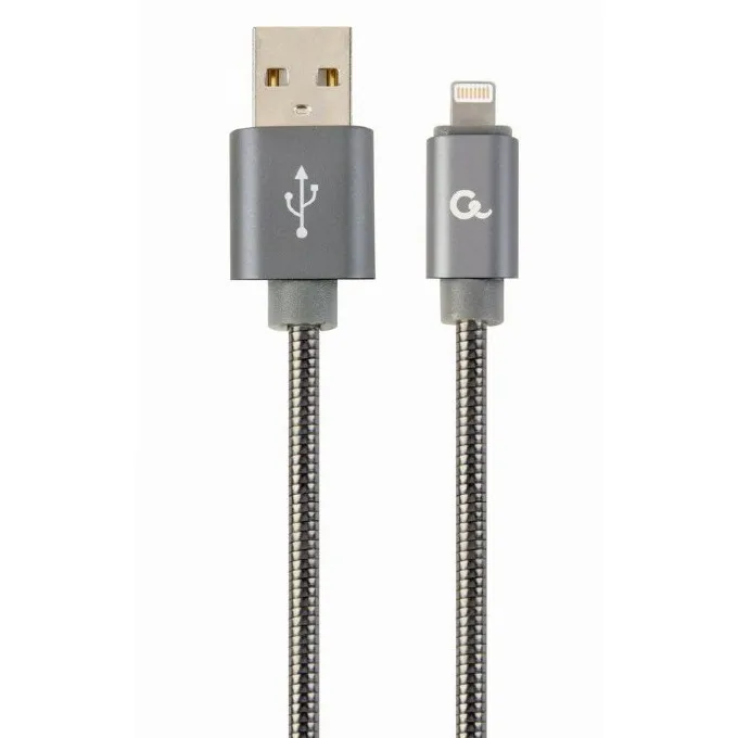 Cablu încărcare și sincronizare Cablexpert CC-USB2S-AMLM-2M-BG, USB Type-A/Lightning, 2m, Gri