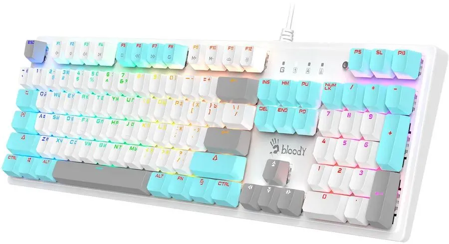 Tastatură Bloody S510R, Cu fir, White