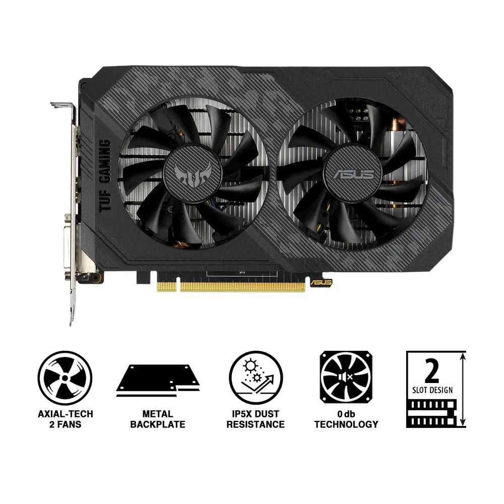 Placă Video ASUS TUF-GTX1650-O4GD6-P-GAMING,  4GB GDDR6 128bit