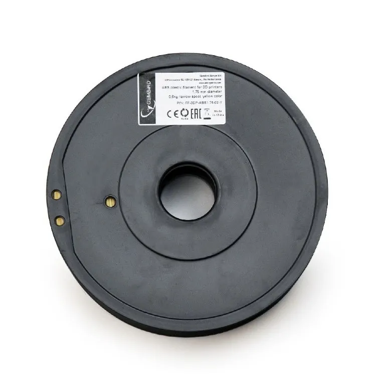 Filament pentru imprimantă 3D Gembird FF-3DP-ABS1.75-02-Y, ABS, Galben , 1.75 mm, 0,6 kg