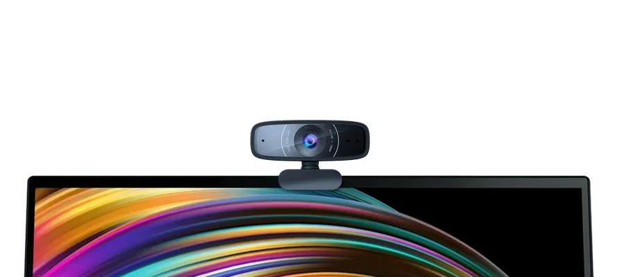 Cameră Web ASUS C3, Full-HD 1080P, Negru