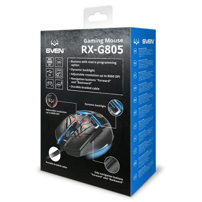 Gaming Mouse SVEN RX-G805, Negru