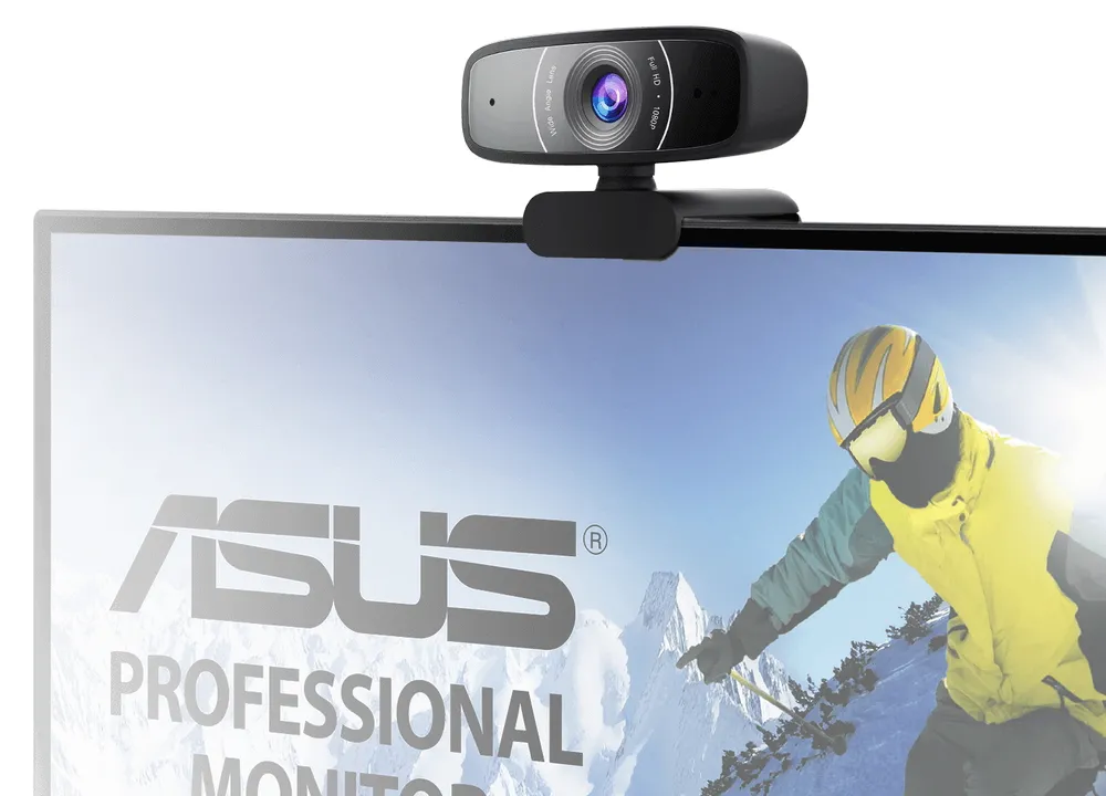 Cameră Web ASUS C3, Full-HD 1080P, Negru