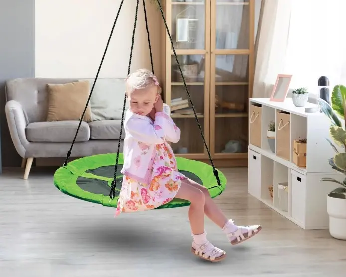 Balansoar rotund tip cuib JUMI (verde)