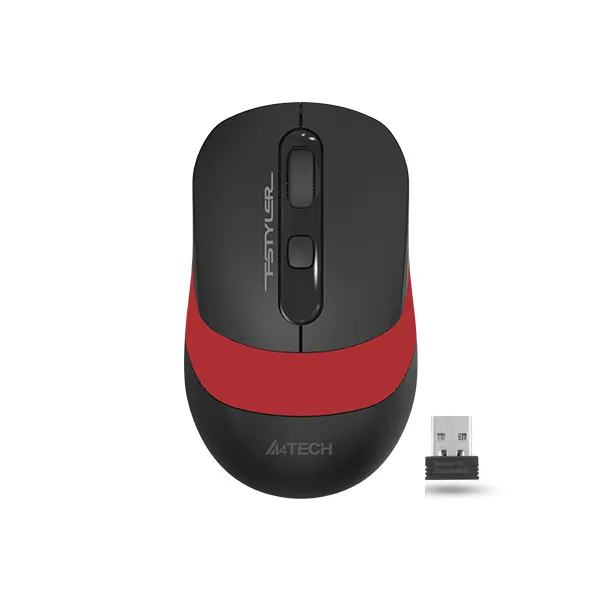 Mouse Wireless A4Tech FG10, Negru/Rosu