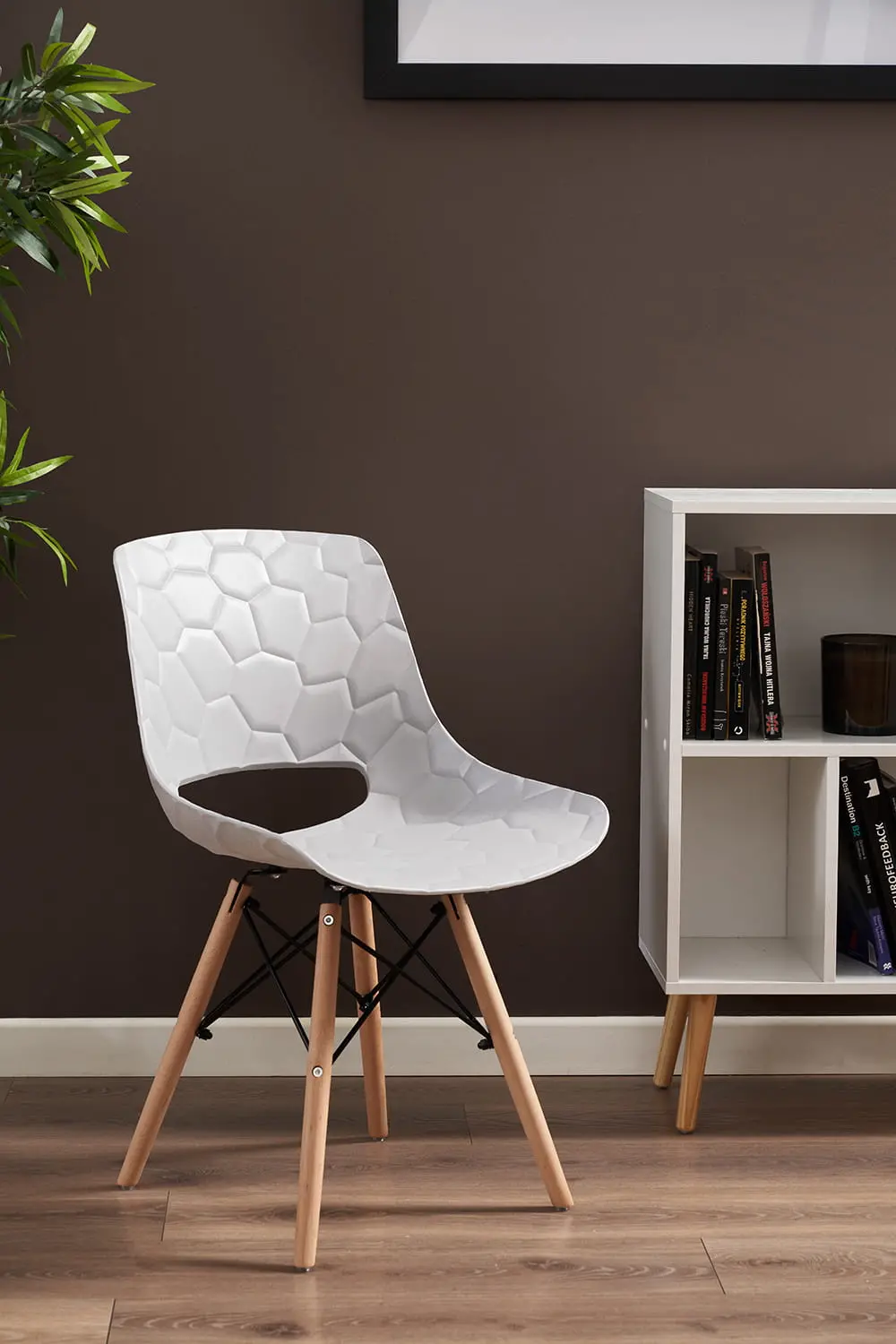 Scaun scandinav JUMI LARS (alb)