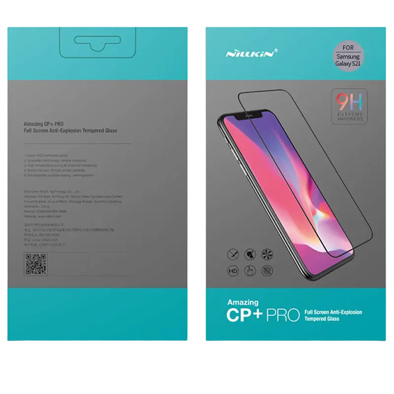 Sticlă de protecție Nillkin Galaxy S21. Tempered Glass CP+ pro. Negru