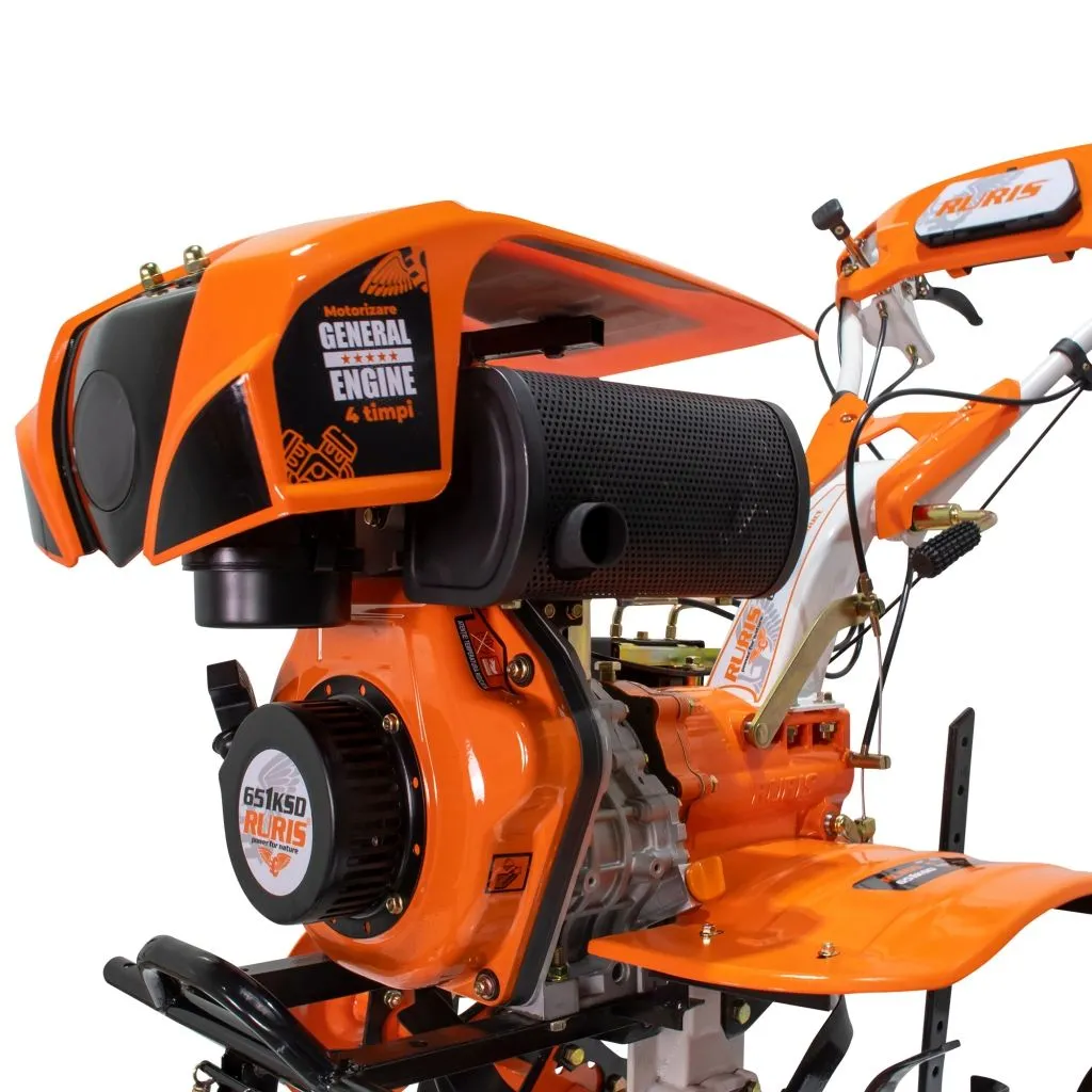Motocultor motorină Ruris 651KSD + freză + rariță