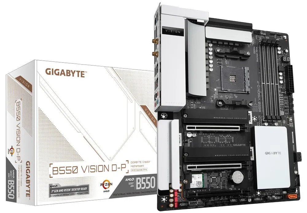 Placă de bază Gigabyte B550 VISION D-P, AM4, AMD B550, ATX