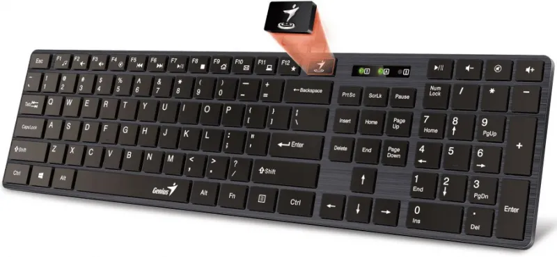 Tastatură Genius SlimStar 126, Cu fir, Negru