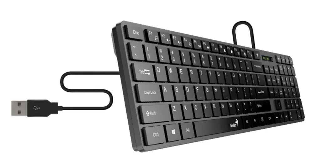Tastatură Genius SlimStar 126, Cu fir, Negru