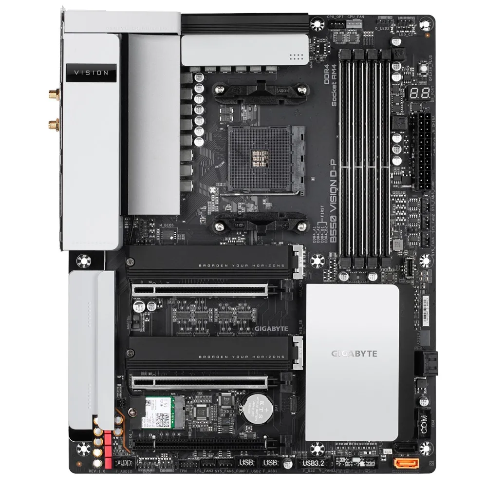 Placă de bază Gigabyte B550 VISION D-P, AM4, AMD B550, ATX