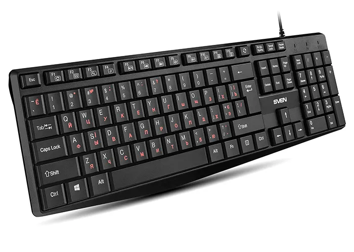 Tastatură SVEN KB-S305, Cu fir, Negru