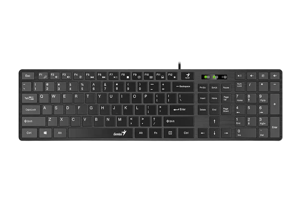 Tastatură Genius SlimStar 126, Cu fir, Negru