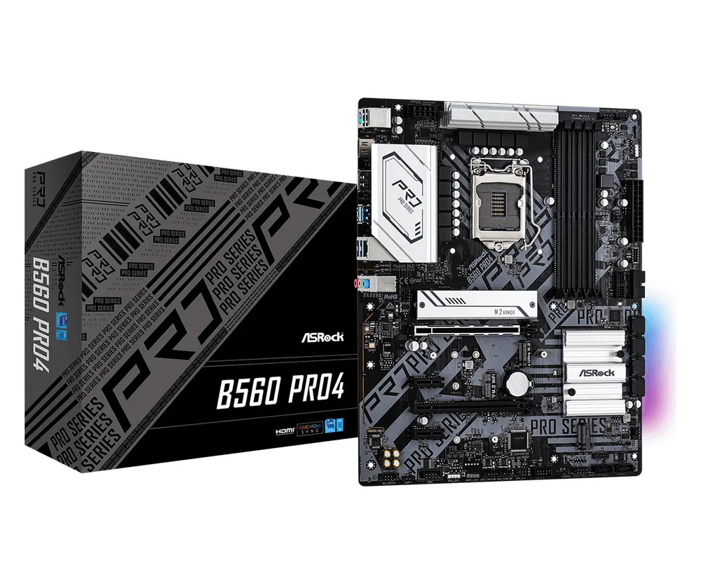 Placă de bază ASRock B560 PRO4, LGA1200, Intel B560, ATX