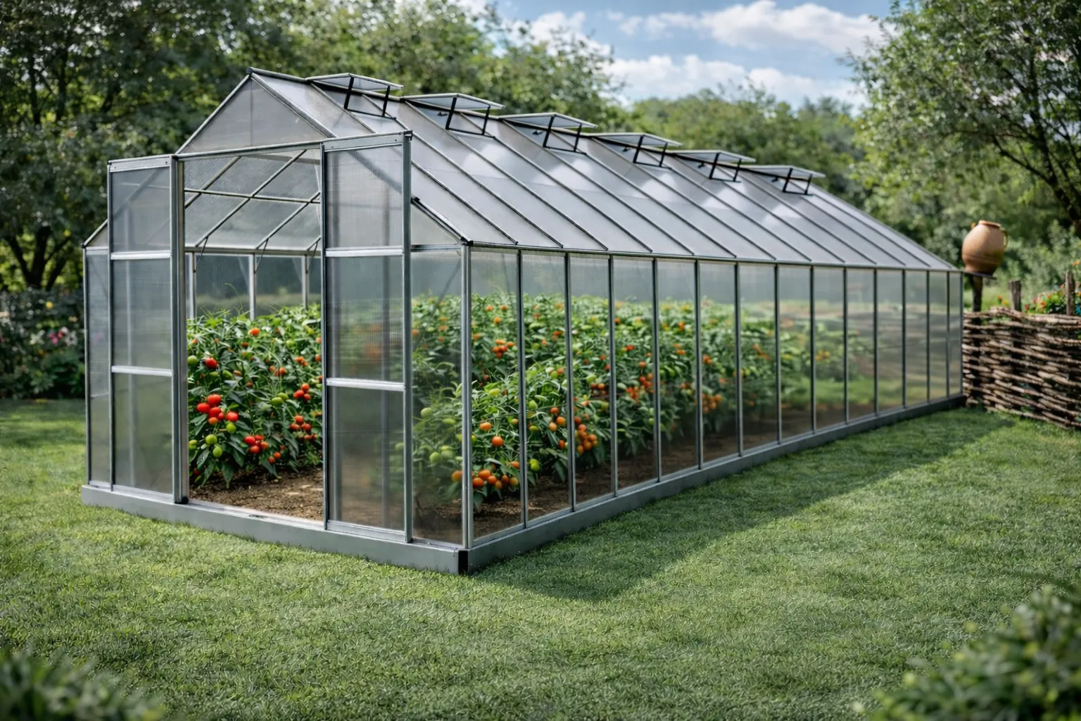 Sera de gradina TECHNOWORKER Policarbonat 83, 8x3,1x2,47 m