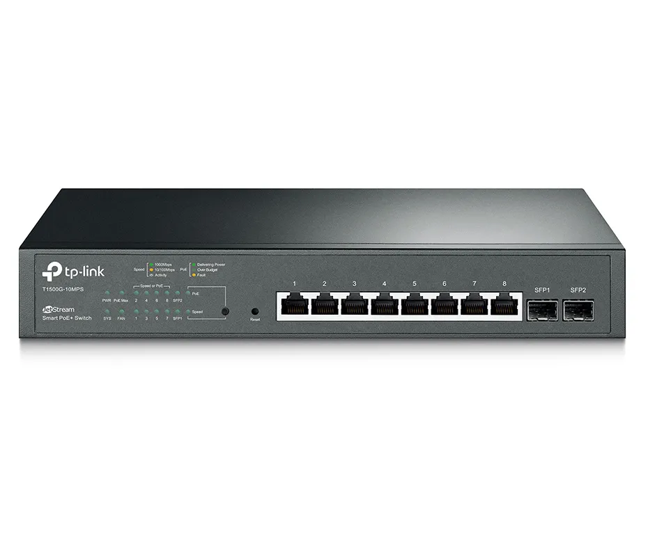 Comutator PoE TP-LINK T1500G-10MPS, 8x IEEE 802.3af/at