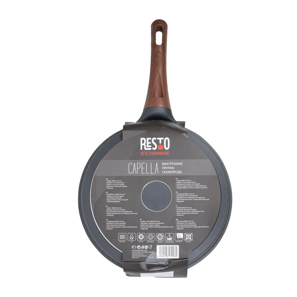 Tigaie RESTO 93511, 28cm, Negru