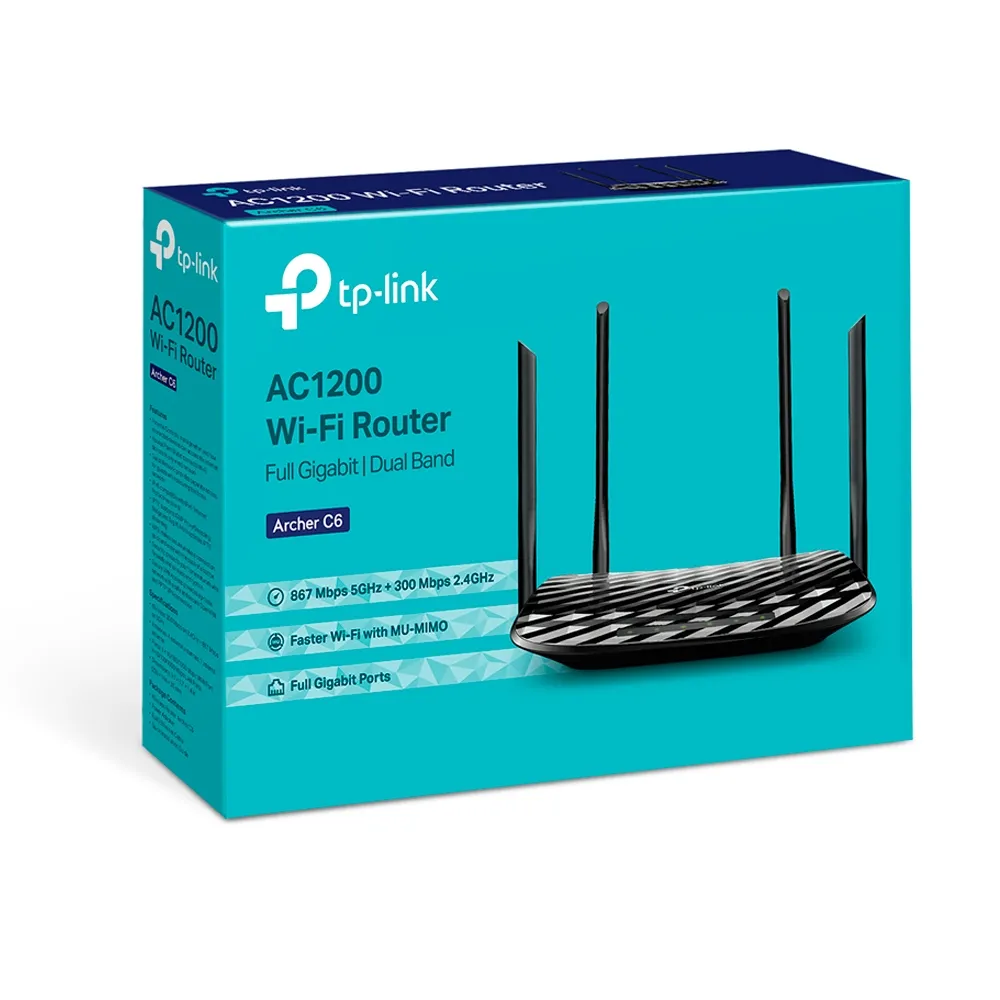Router fără fir TP-LINK Archer C6, Negru