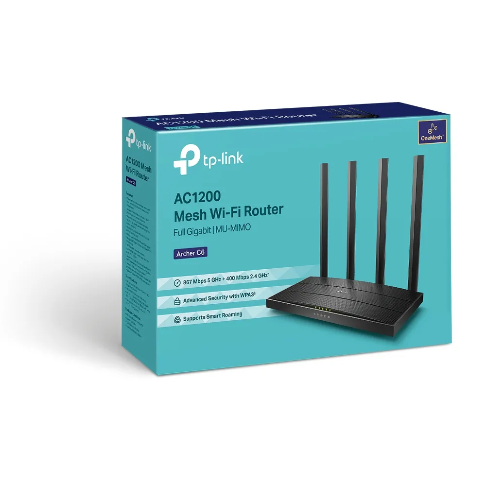 Router fără fir TP-LINK Archer C6, Negru