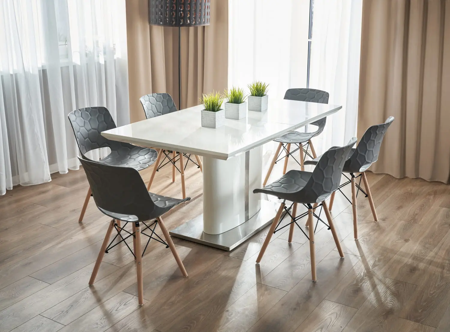 Scaun scandinav JUMI LARS (gri)