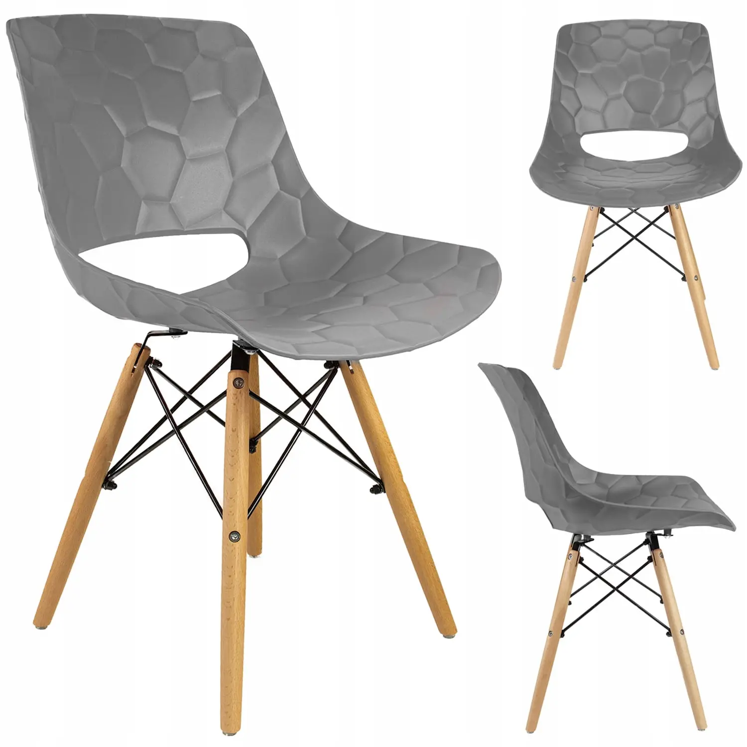 Scaun scandinav JUMI LARS (gri)