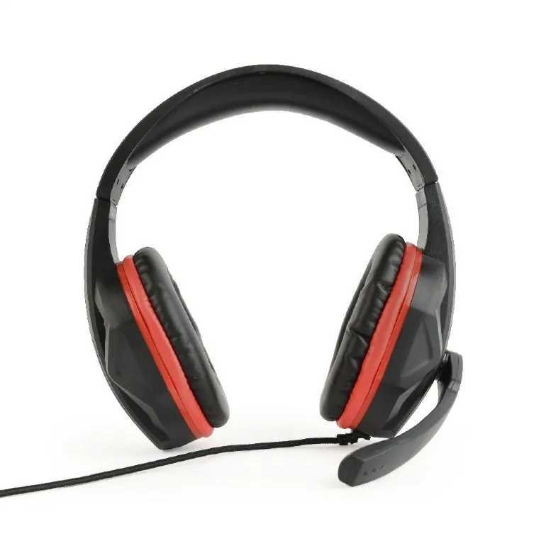 Căști gaming Gembird GHS-03, Cu fir, Negru/Roșu