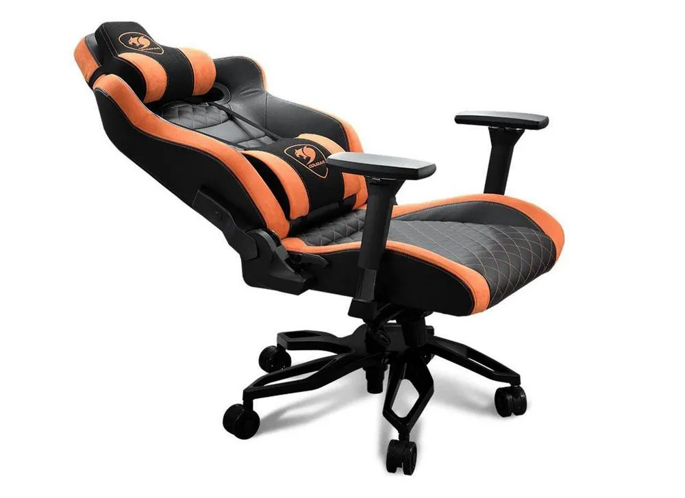 Scaun Gaming Cougar Armor Titan Pro, PVC Piele, Negru/Portocaliu