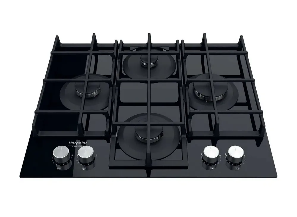 Plită pe gaz Hotpoint-Ariston HAGS 61F/BK, Negru