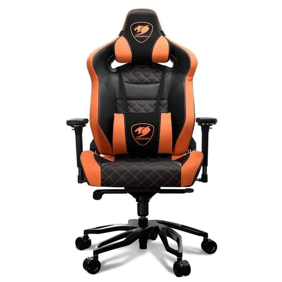 Scaun Gaming Cougar Armor Titan Pro, PVC Piele, Negru/Portocaliu