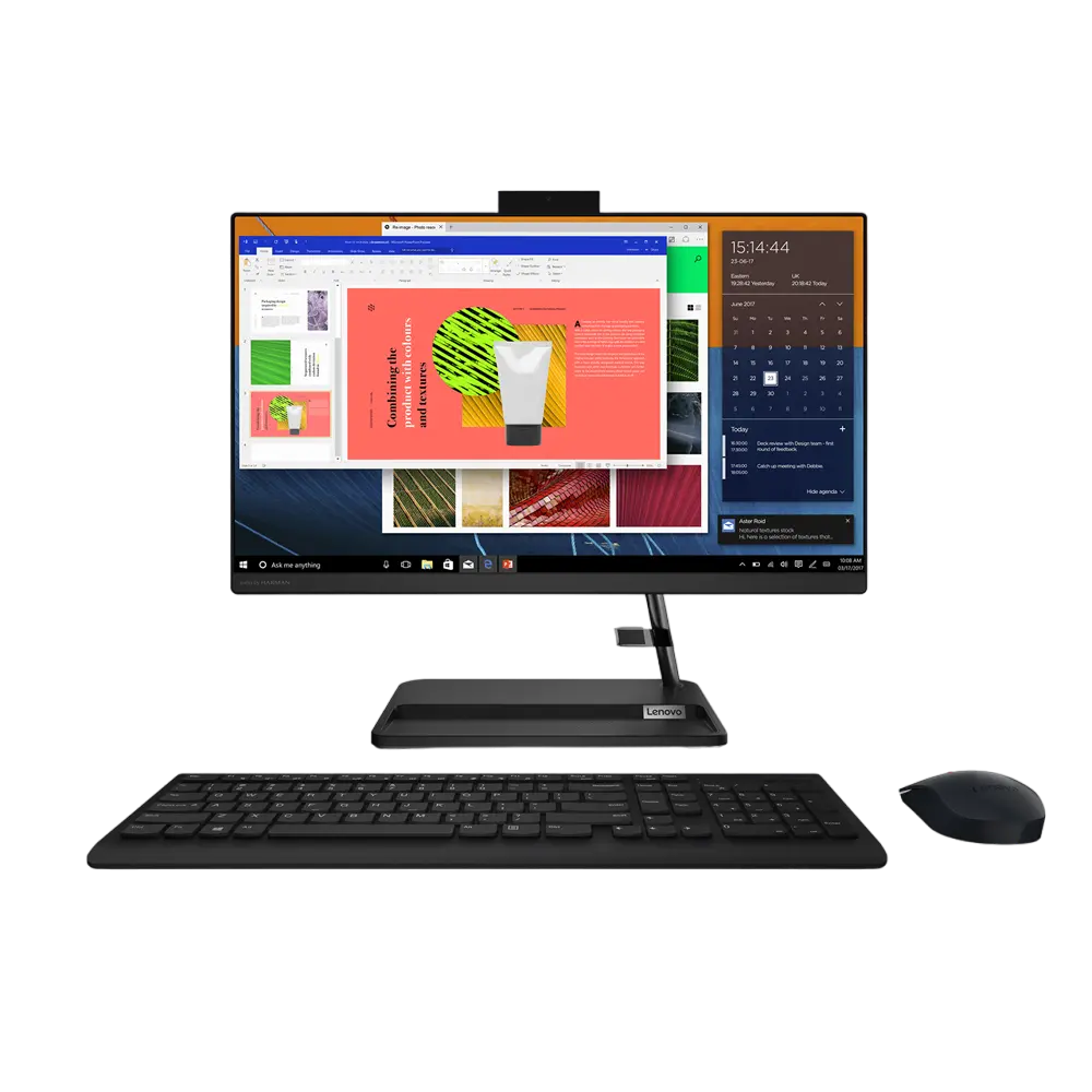 Computer All-in-One Lenovo IdeaCentre 3 22ITL6, 21,5", Intel Pentium Gold 7505, 4GB/256GB, Windows 11 Home, Negru