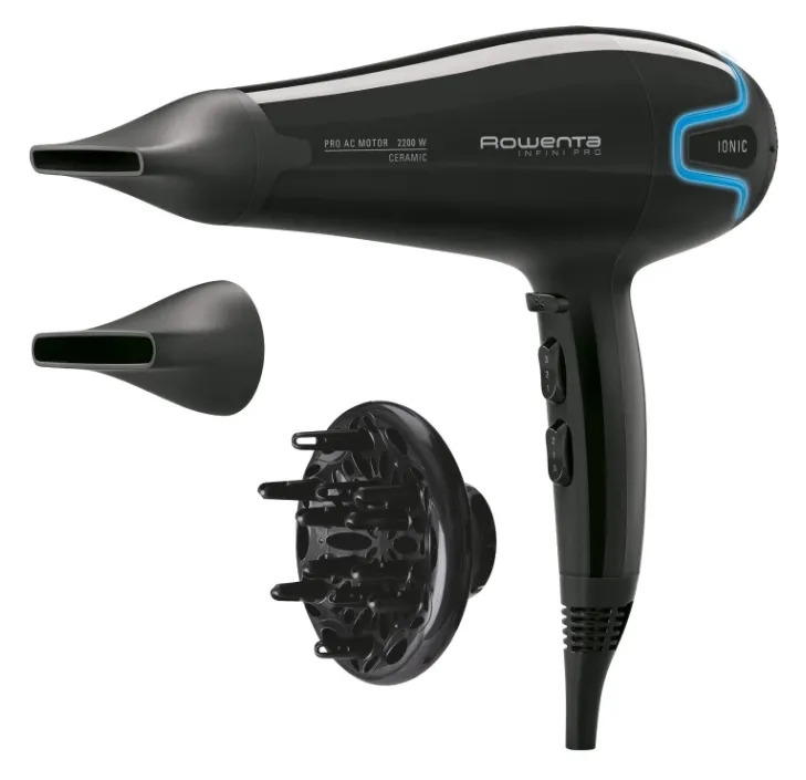Uscător de păr Rowenta LED Infini Pro CV8730D0, 2200 W, Black