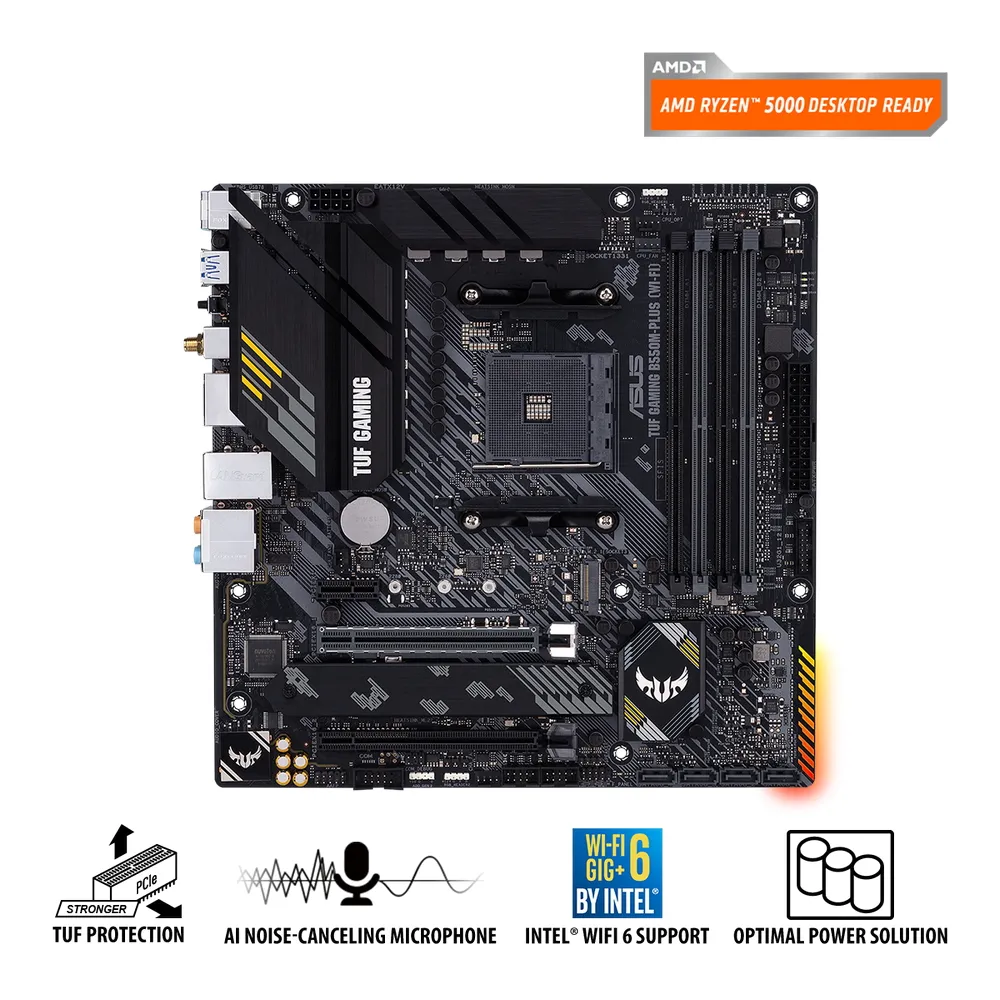 Placă de bază ASUS TUF GAMING B550-PLUS (WI-FI), AM4, AMD B550, ATX