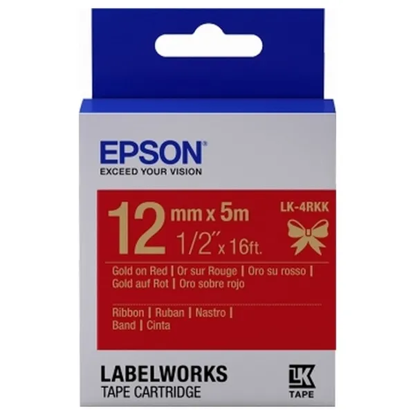 Cartuş de bandă Epson LK-4RKK, 12 mm x 5 m