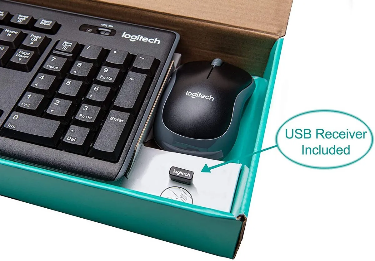 Set Tastatură + Mouse Logitech MK270, Fără fir, Negru