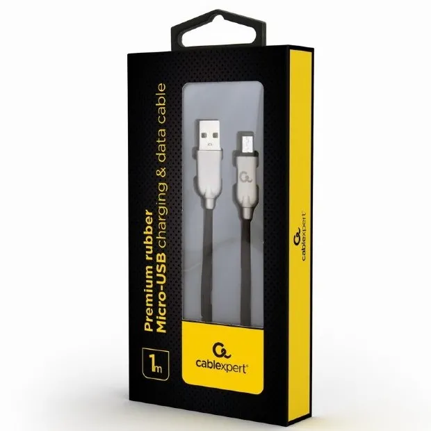 Cablu încărcare și sincronizare Cablexpert CC-USB2R-AMmBM-1M, USB Type-A/micro-USB, 1m, Negru