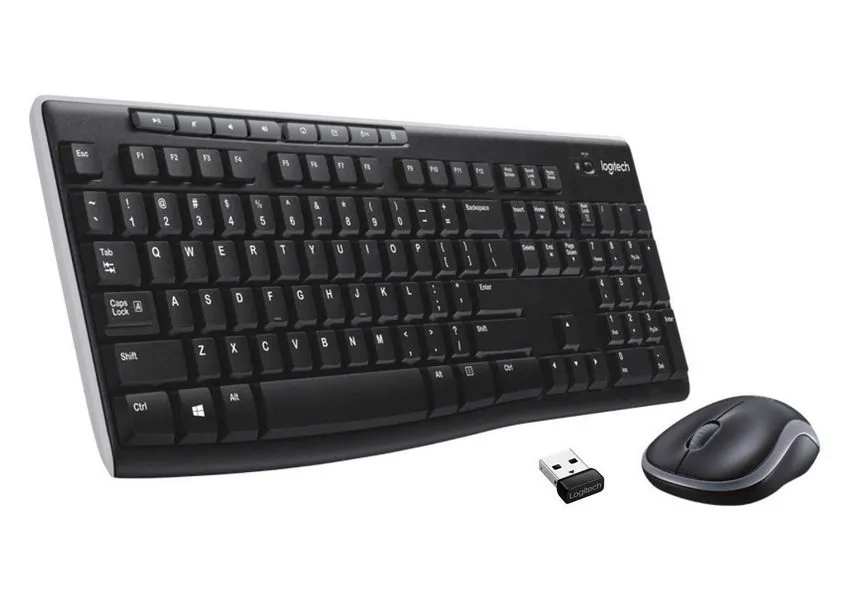 Set Tastatură + Mouse Logitech MK270, Fără fir, Negru